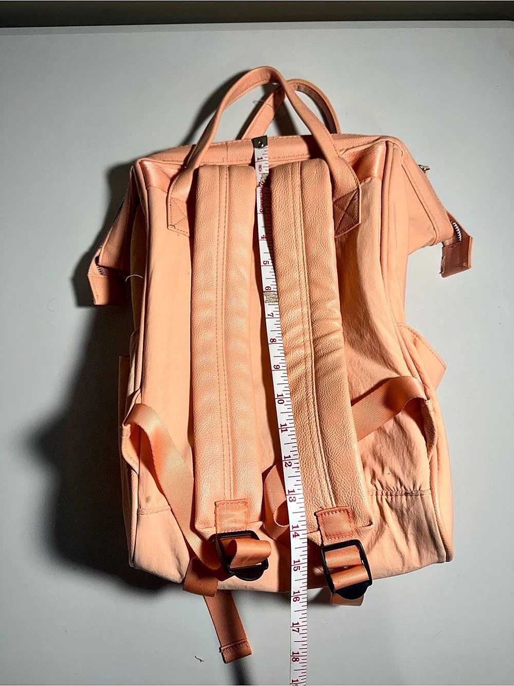 Spacious Peach Nylon-Style Backpack- Excellent condition - Picture 8 of 8